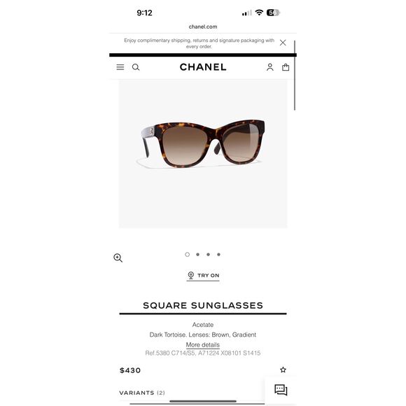 CHANEL SQUARE SUNGLASSES 5380 - Picture 1 of 11
